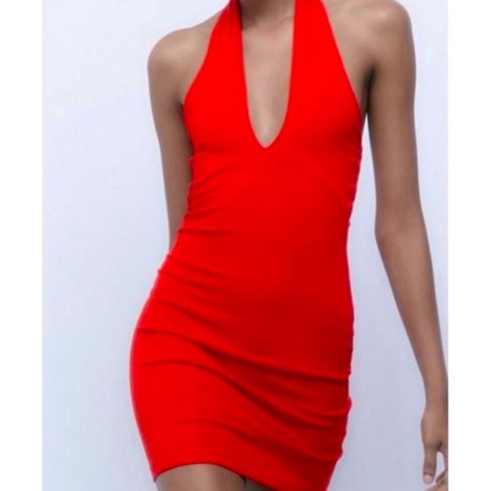 Zara red mini dress